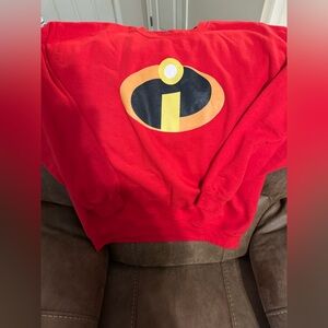 Red Superhero Logo Sweater